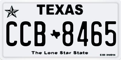 TX license plate CCB8465