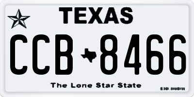 TX license plate CCB8466