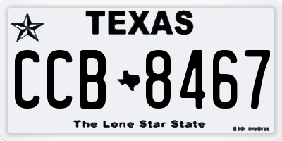 TX license plate CCB8467