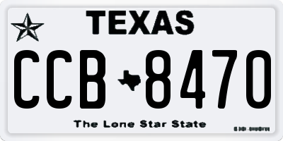 TX license plate CCB8470