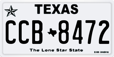 TX license plate CCB8472