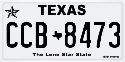 TX license plate CCB8473