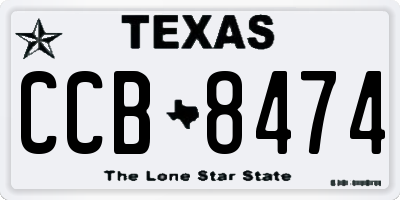 TX license plate CCB8474