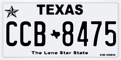 TX license plate CCB8475