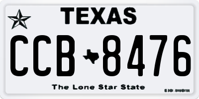 TX license plate CCB8476