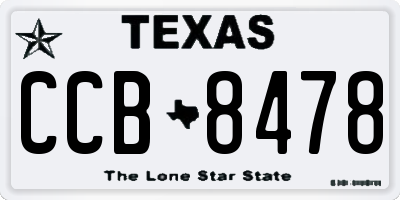 TX license plate CCB8478