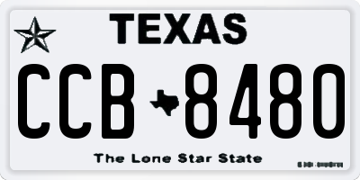 TX license plate CCB8480