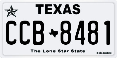 TX license plate CCB8481