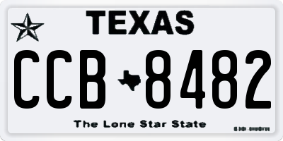 TX license plate CCB8482