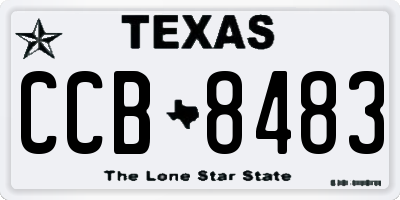 TX license plate CCB8483