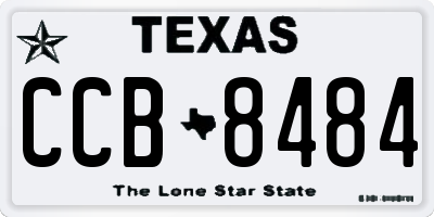 TX license plate CCB8484