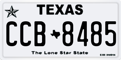 TX license plate CCB8485