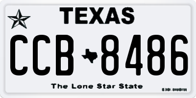 TX license plate CCB8486