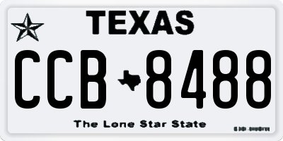 TX license plate CCB8488