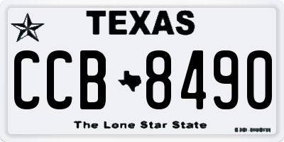 TX license plate CCB8490