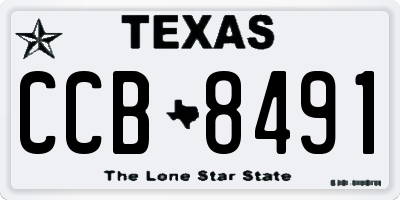 TX license plate CCB8491