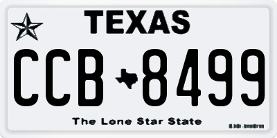 TX license plate CCB8499