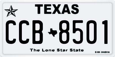 TX license plate CCB8501
