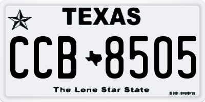 TX license plate CCB8505