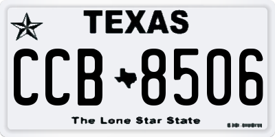 TX license plate CCB8506