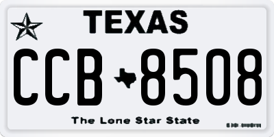 TX license plate CCB8508