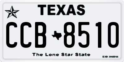 TX license plate CCB8510