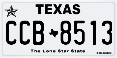 TX license plate CCB8513