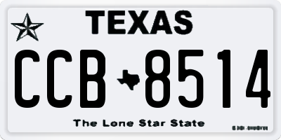 TX license plate CCB8514