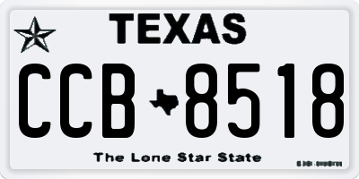 TX license plate CCB8518