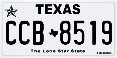 TX license plate CCB8519
