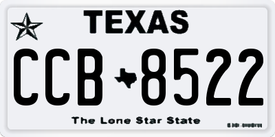 TX license plate CCB8522