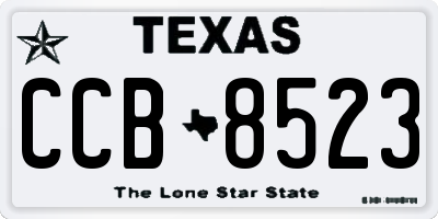 TX license plate CCB8523