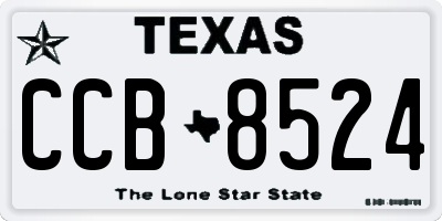 TX license plate CCB8524