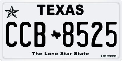 TX license plate CCB8525