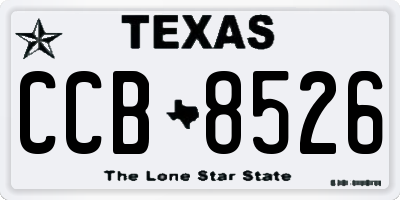 TX license plate CCB8526