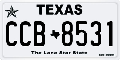 TX license plate CCB8531