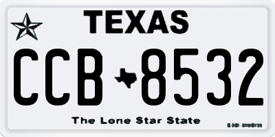 TX license plate CCB8532
