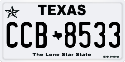 TX license plate CCB8533