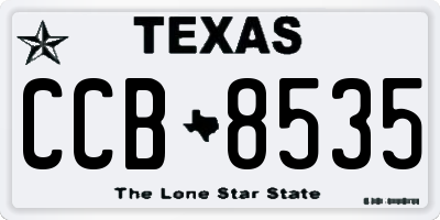 TX license plate CCB8535