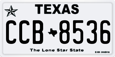 TX license plate CCB8536