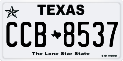 TX license plate CCB8537