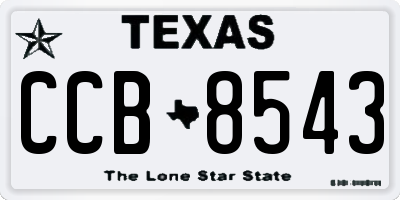 TX license plate CCB8543