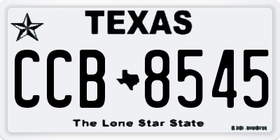 TX license plate CCB8545