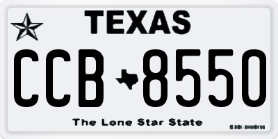 TX license plate CCB8550