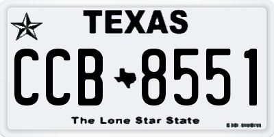 TX license plate CCB8551