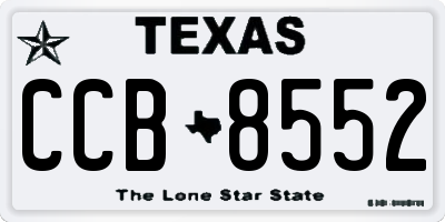 TX license plate CCB8552