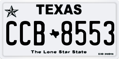 TX license plate CCB8553