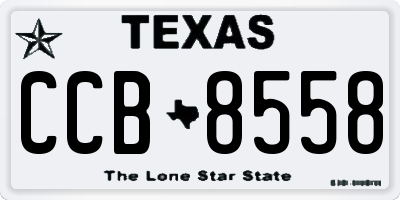 TX license plate CCB8558