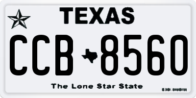 TX license plate CCB8560