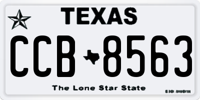 TX license plate CCB8563